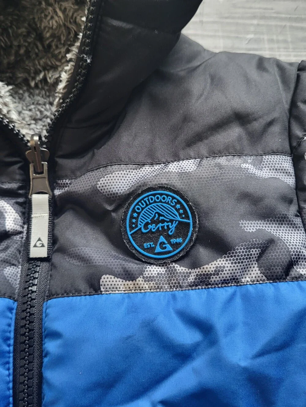 Gerry toddler boy reversible winter jacket size 3T Blue